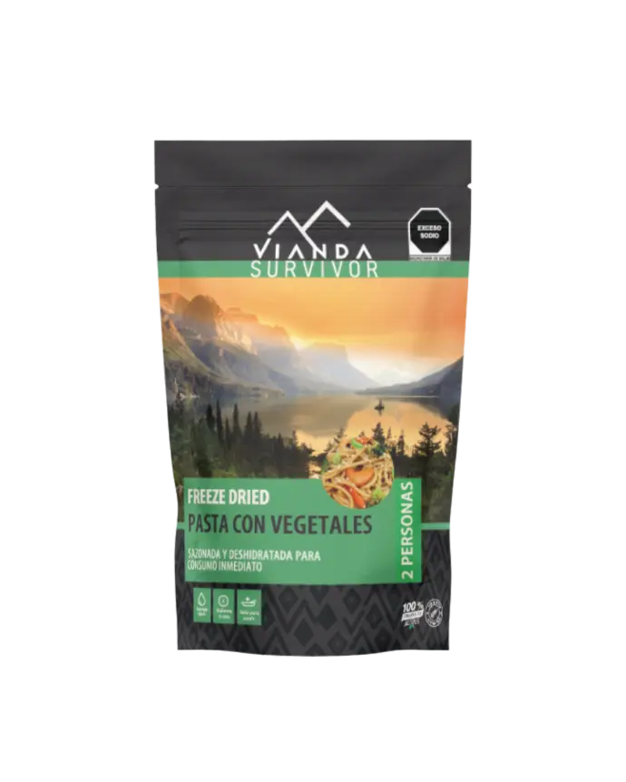 Pasta con Vegetales 100g VIANDA SURVIVOR